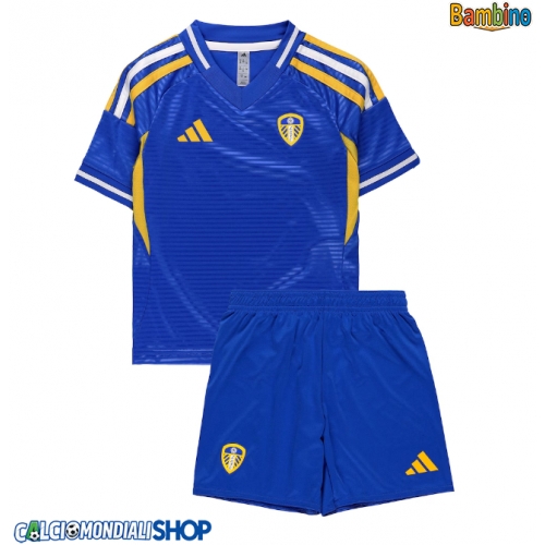 Maglie da calcio Leeds United Seconda Maglia Bambino 2025-26 Manica Corta + Pantaloni corti)